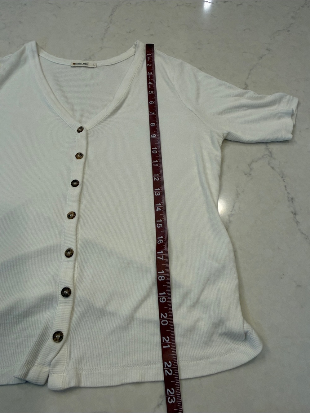 Marine Layer Lexi Ribbed Top Size Large - Picture 8 of 8